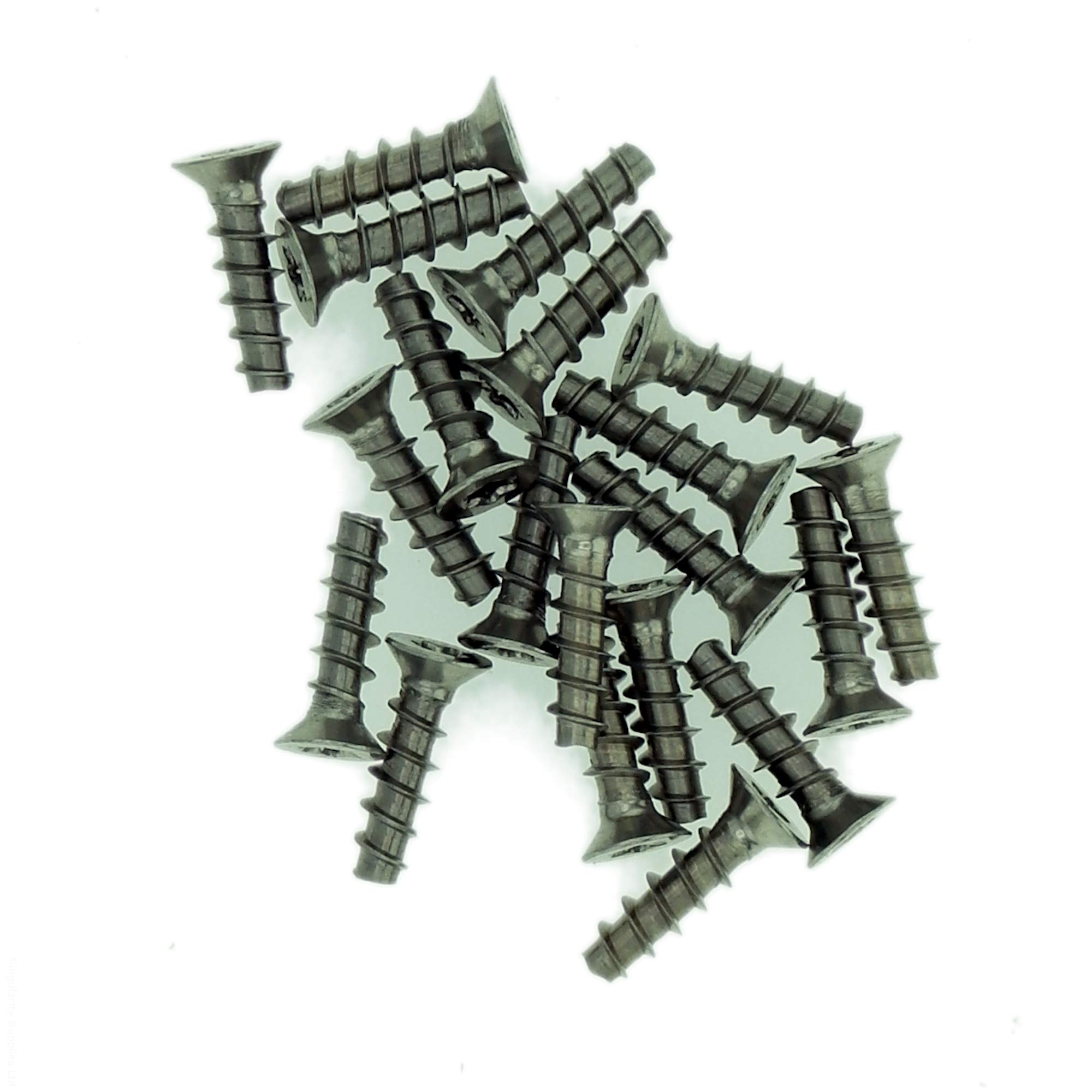 Singularity Supplies D4 (4Mm X 12Mm) Tx Countersunk Screws For Plastic (Trilobular) - Stainless Steel (A2) (Pack Of 20)
