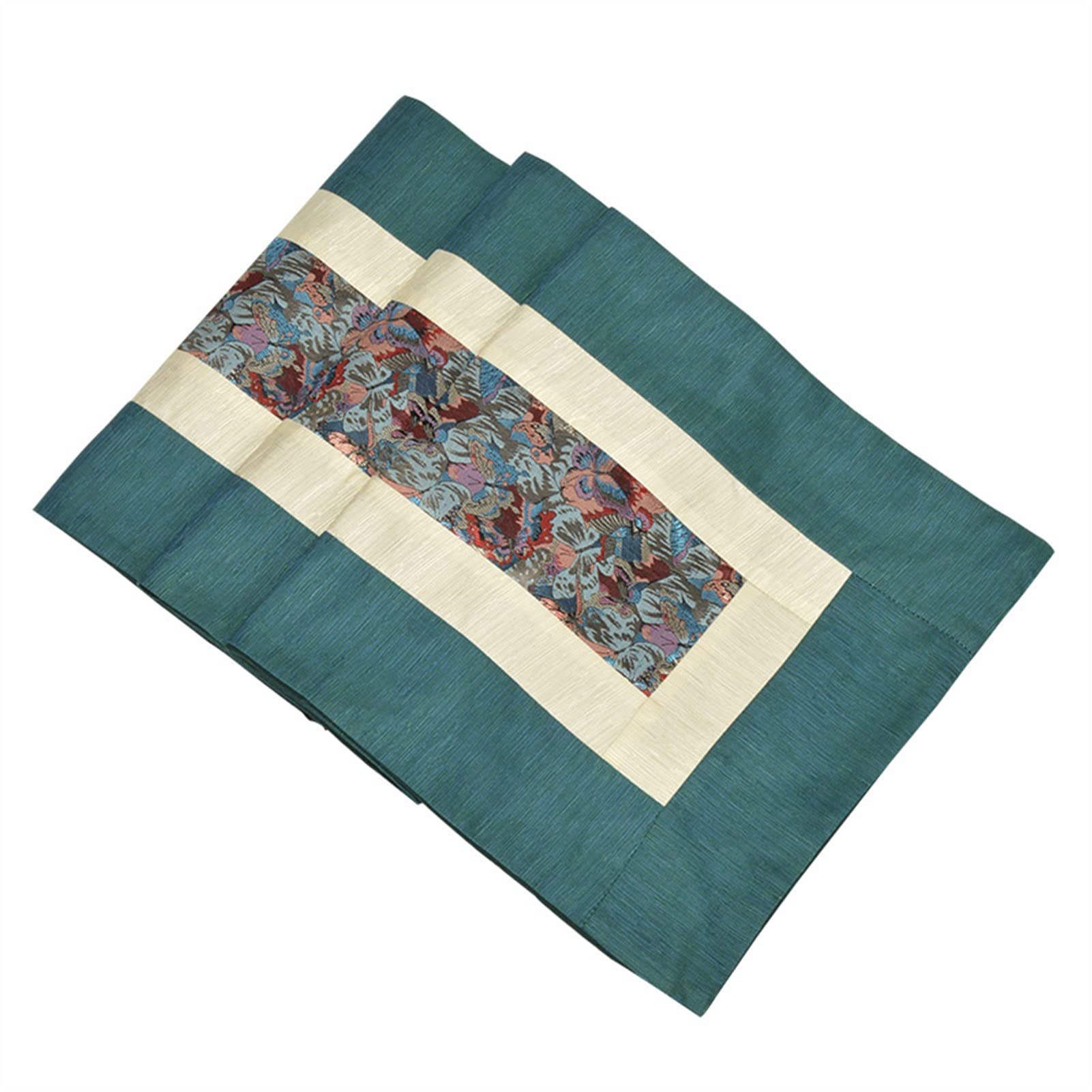 Tafelloper, moderne luxe fluwelen tafelloper rood-goud Chinees borduurwerk bloem lange kwastje Placemat tafelkleed bed vlag voor bruiloft partij thuis salontafel decor1@33Cm_X_230Cm