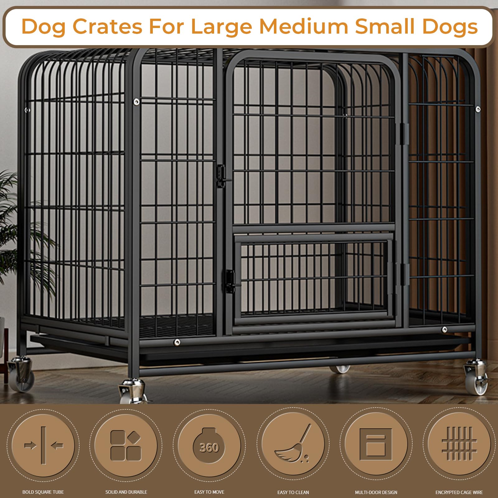 Amazon.co.jp: 大型小型犬用の犬用クレート、屋内屋外旅行用の