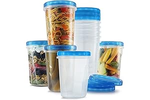 Tafura Freezer Containers with Twist Top Lids