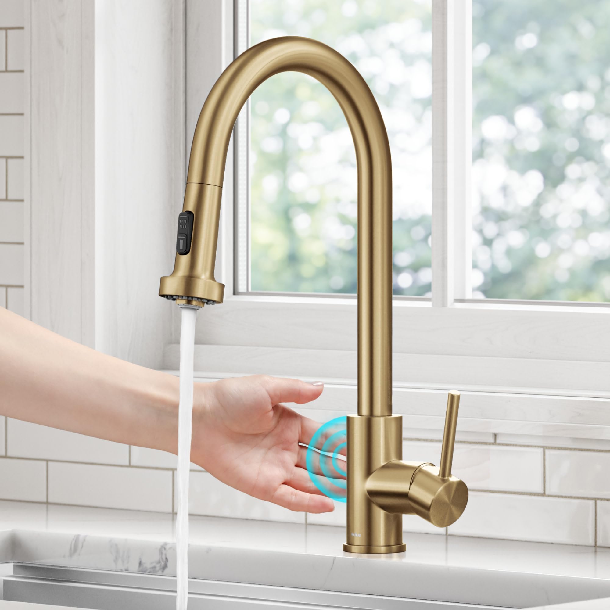 Kraus Brushed Brass Touchless Kitchen Faucet -22