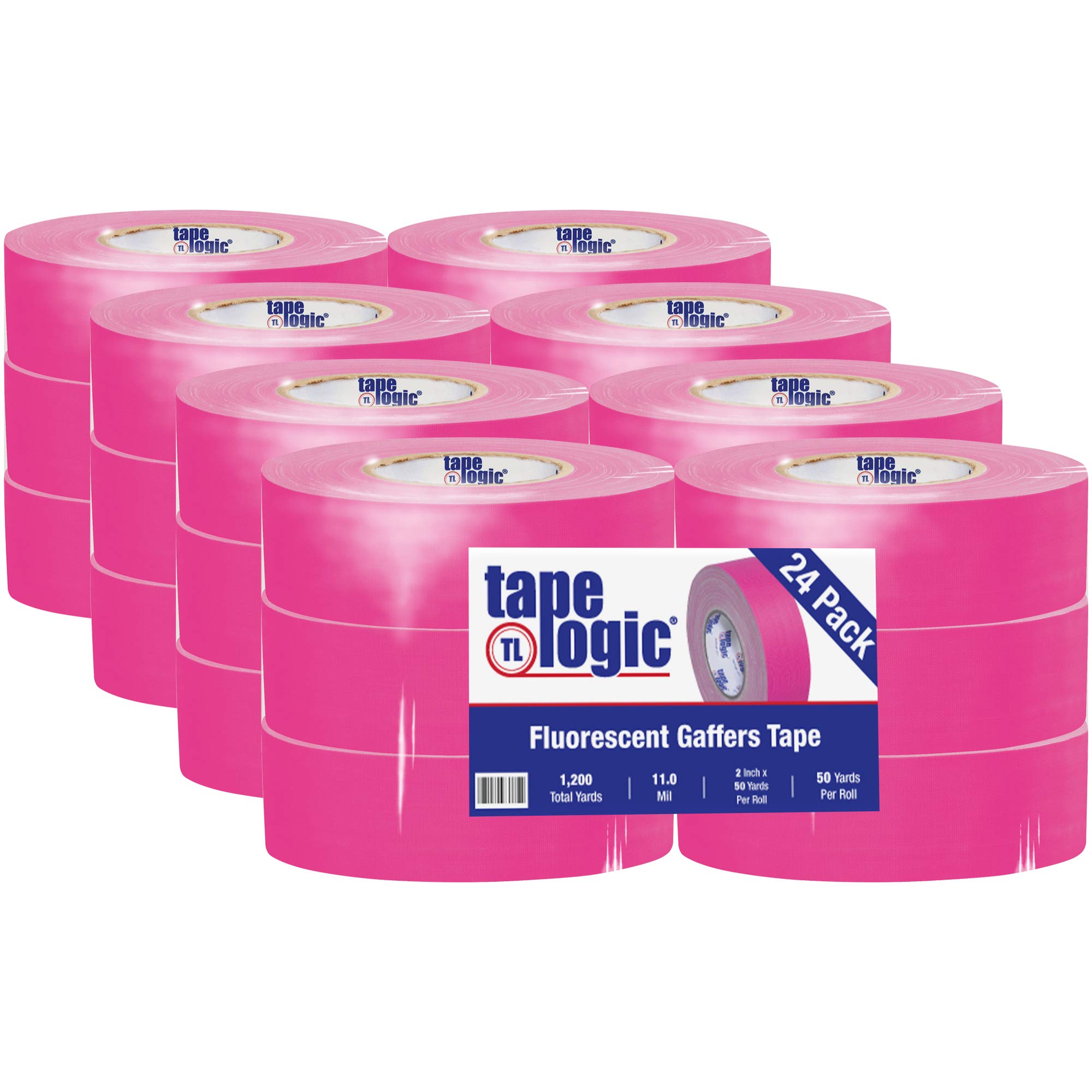 Cinta Logic t9874fp gaffers cinta, 11 mil Thick, 50 yds longitud x 2 "Ancho, fluorescentes ROSA (caso de 24)