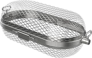 BQMAX 64000 Grill Rotisserie Basket, Universal Rotisserie Basket Grill French Fries Basket for Mast Gas Grills, Wood Pellet Grill and Smoke Basket