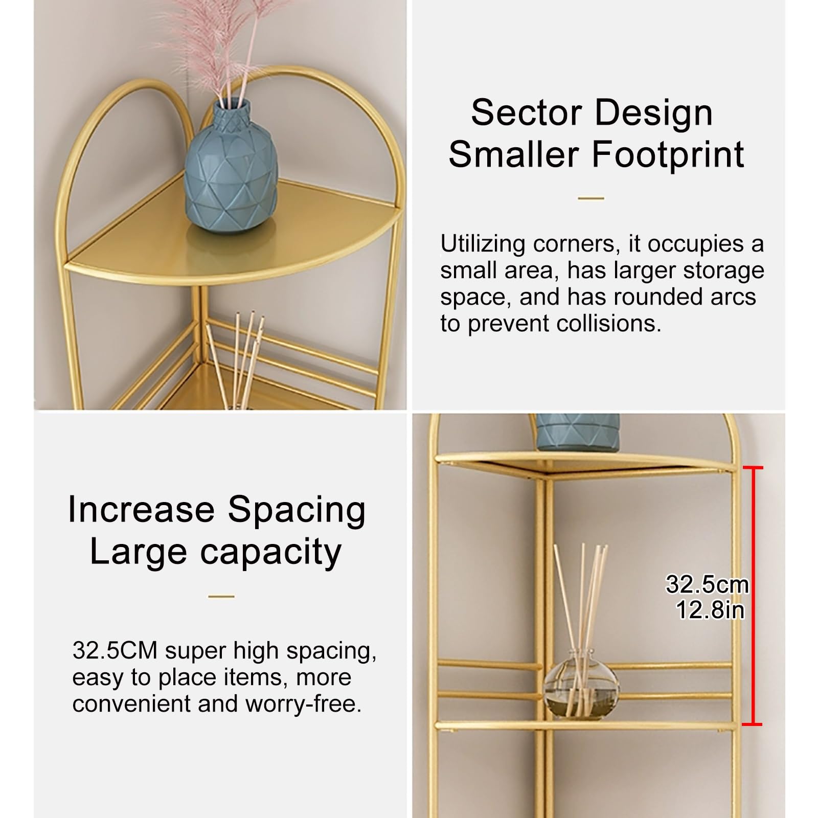Amazon.com: 3/5-Tier Corner Shelf Stand, Metal Display Shelf