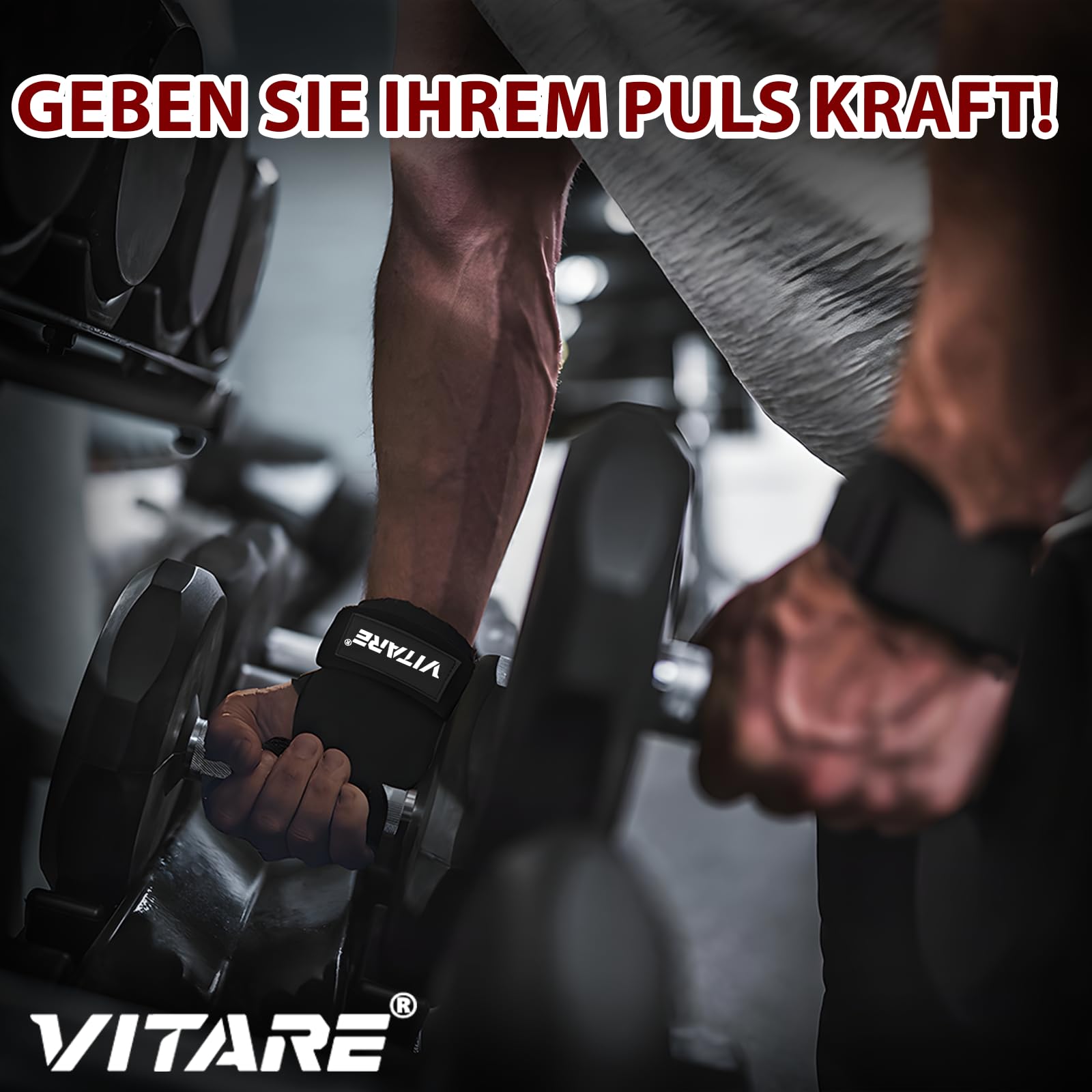 Zughilfen für Krafttraining, Bodybuilding, Powerlifting - Lifting Straps aus Leder mit Neopren-Polsterung - Handgelenkriemen für Gewichtheben - Fitness-Geschenke für Männer und Frauen - Paar
