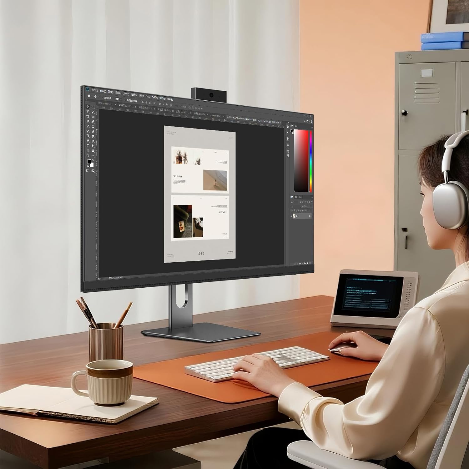 All in One Desktop Computer, 24" Display, i5 CPU Up to 3.3 GHz, 16GB RAM, 256 GB NVME SSD, Privacy Protection Webcam, WiFi 6 + BT 5.3, Win11 Home, Black