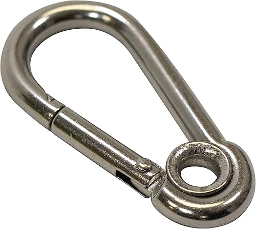 Miniatura 6 de Scuba Choice Marine Clip Stainless Steel Safety Spring Hook Carabiner 60mm x 30mm with Rope Holder  Heavy-Duty Marine Hardware for Boats, Docking,