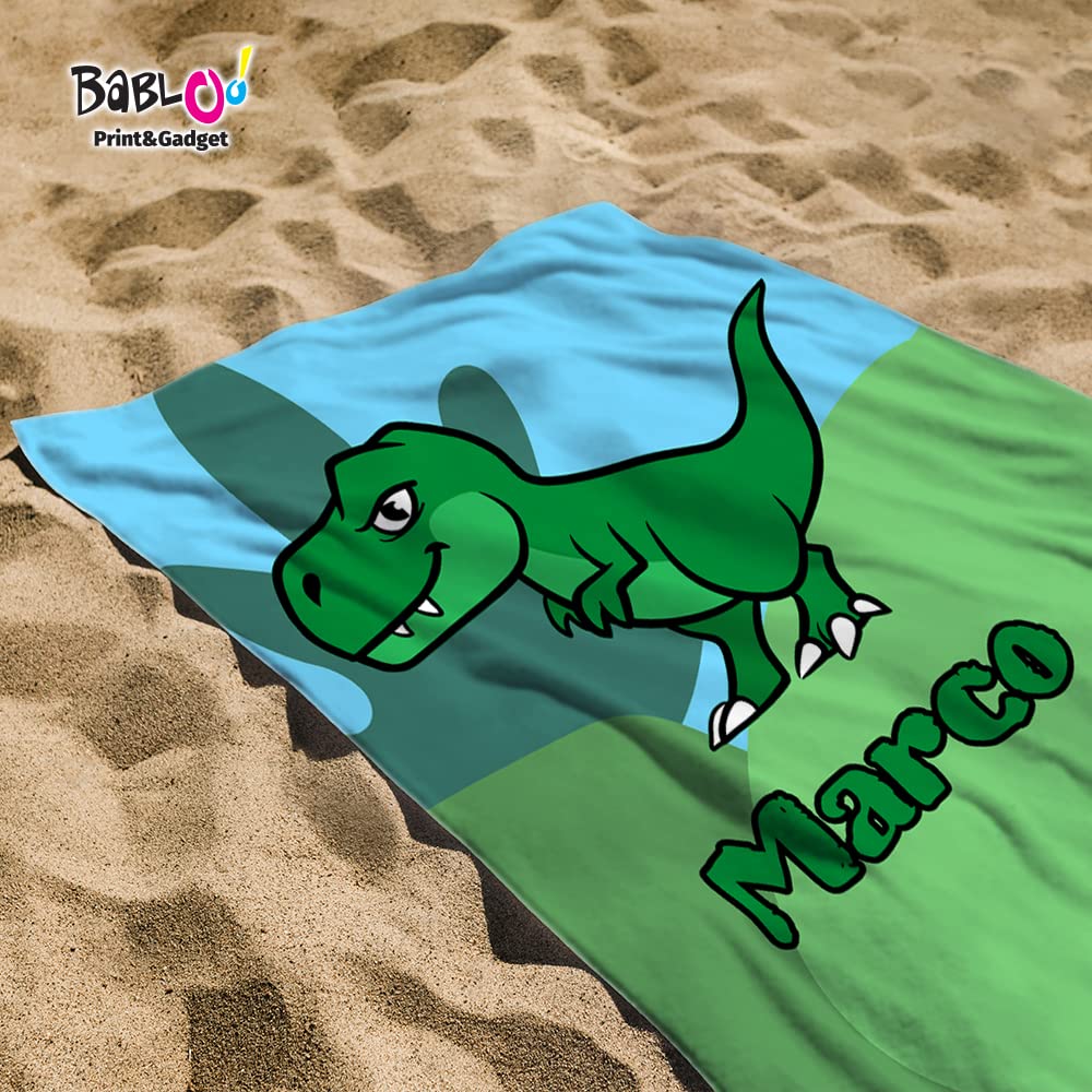 Telo Mare Dinosauri LolaPix Telo Mare Bambino E Bambina.. Asciugamano  Personalizzato Con Nome/testo. Telo Spiaggia/Piscina. Cotone E Microfibra.  Divers Modèles. Il Mondo Dei Dinoidi Telo Mare Personalizzato Con Nome, image size:1000x1000