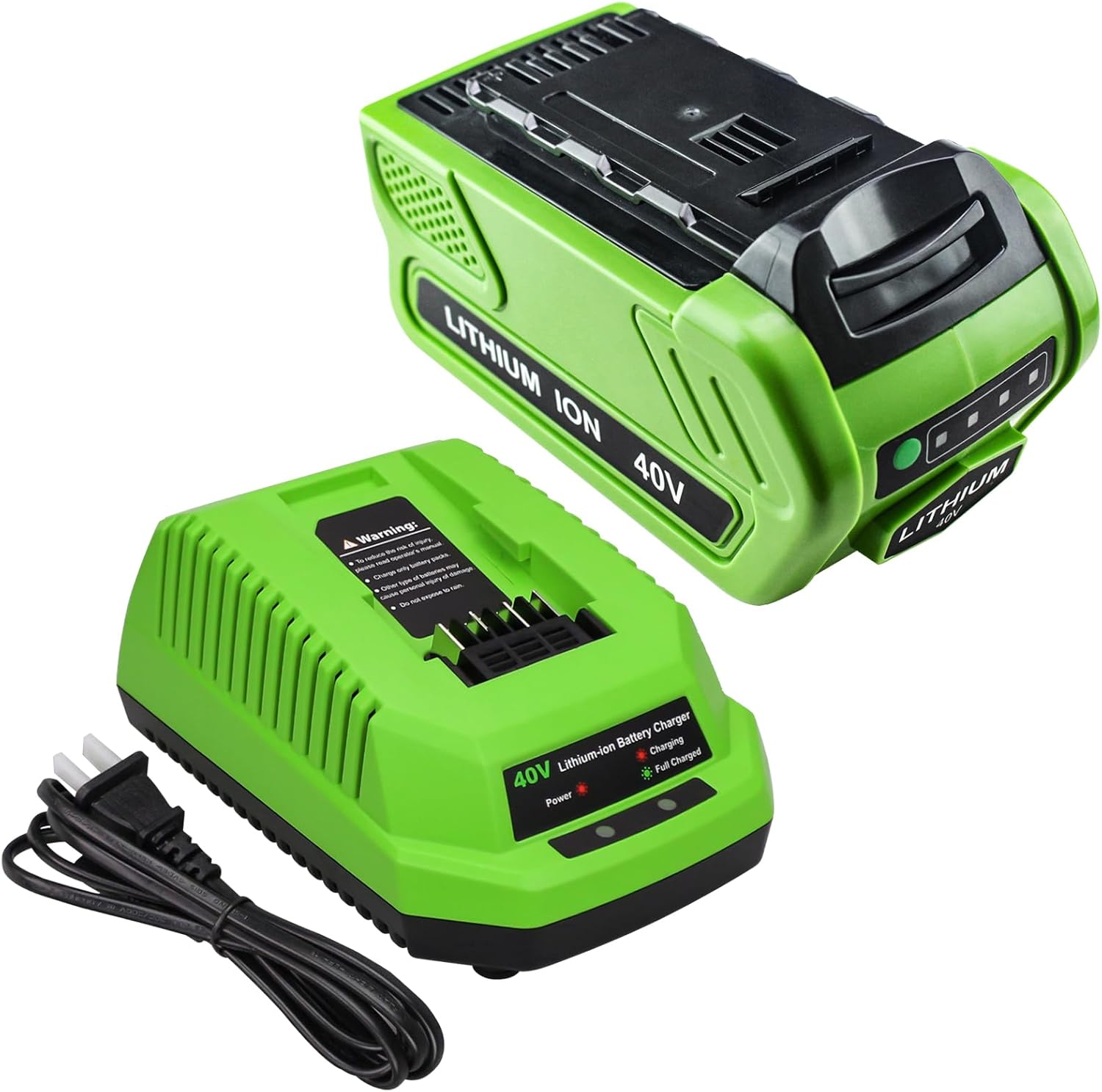 Aboiled 40V Ladegerät Für GreenWorks G-MAX Akkus - EU-Stecker