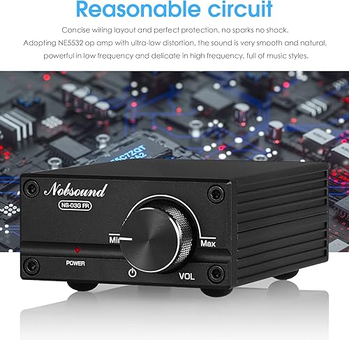 Miniatura 4 de Nobsound - Amplificador de audio digital de 100 W para subwooferfrecuencia completa