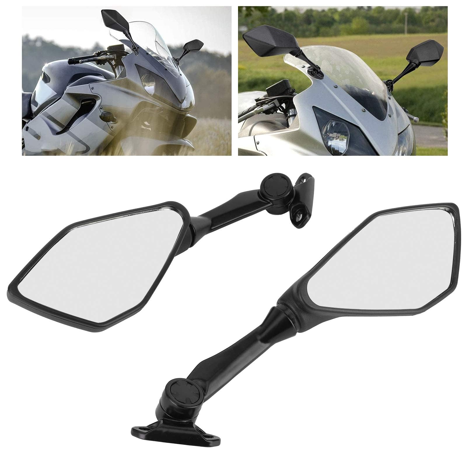 Paire de rétroviseurs de moto universels avec accessoire de remplacement
