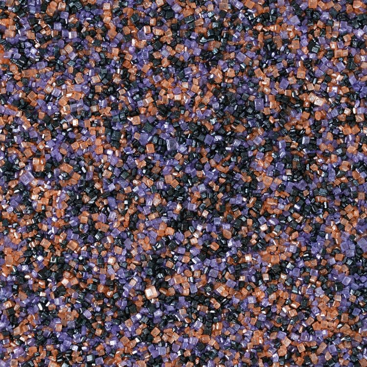 Image of Halloween Sanding Sugar Sprinkles, 4.6 oz Black Orange Purple Sugar Crystal | For Baking Cake, Ice Cream Cupcake, Wedding Party Supplies