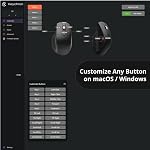 Keychron M6 8000 Hz Silent Bluetooth sans fil 5,3/2,4 GHz/Wired Connection Souris de jeu, léger corps programmable PixArt 3950 Capteur (30K DPI / 750 IPS) pour Windows Mac Linux - noir