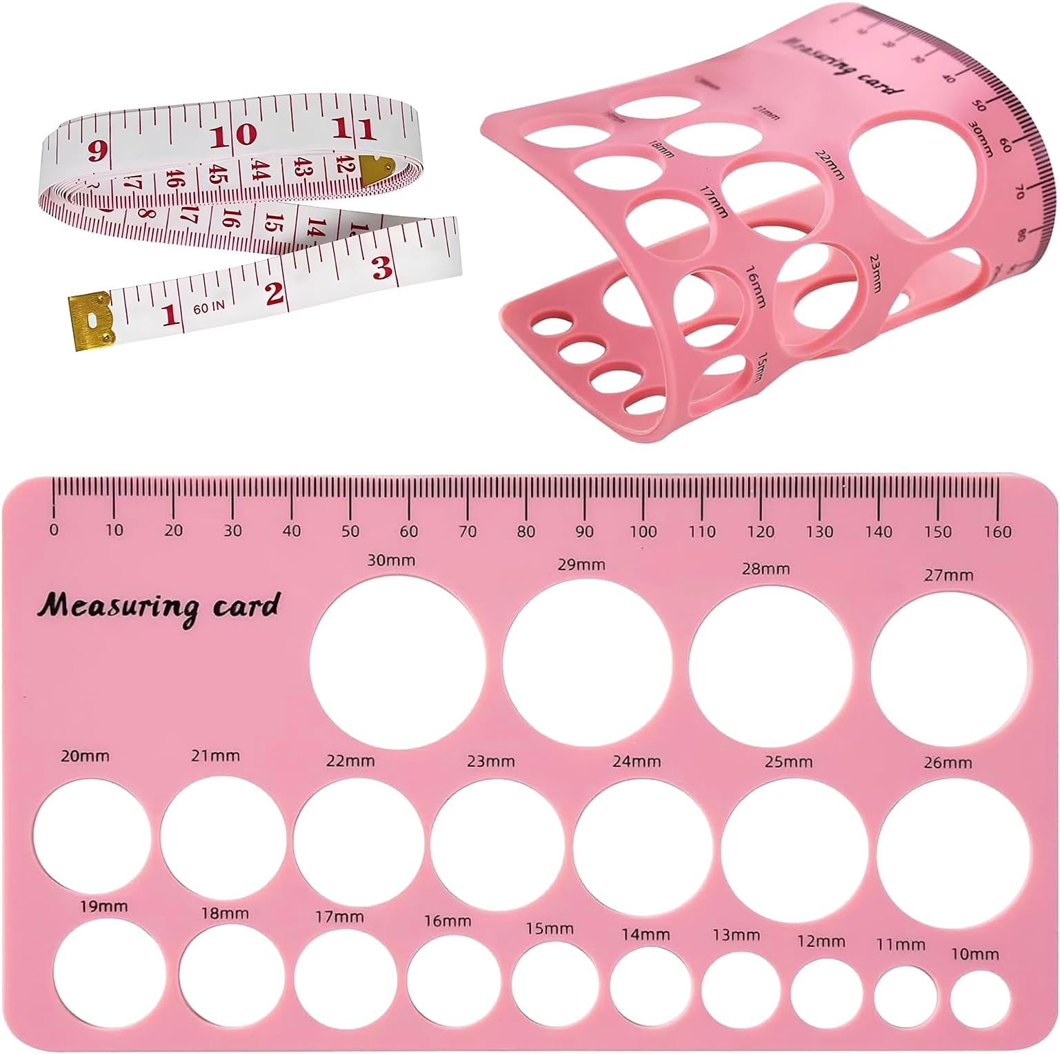 Nipple Rulers, Flange Inserts Sizing Measurement Tool for Breast Pump, Soft Silicone Flange Size Measure, Nipple Measuring for New Mums/Women