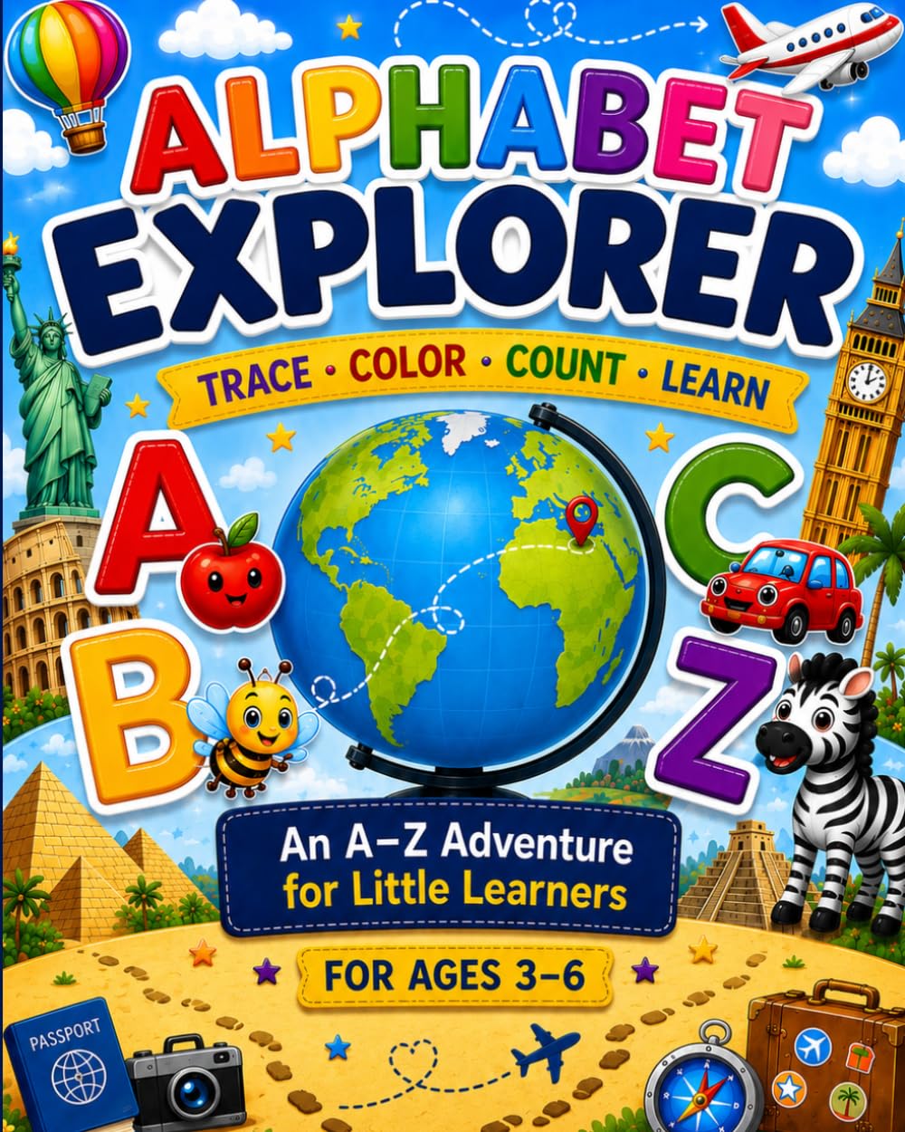 Alphabet Explorer: A Fun A-Z Adventure for Little Learners Ages 3-6.