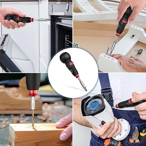 Miniatura 8 de ORIA Destornillador inalámbrico, mini destornillador eléctrico, juego de destornilladores inalámbricos recargables con 13 puntas, puerto de carga