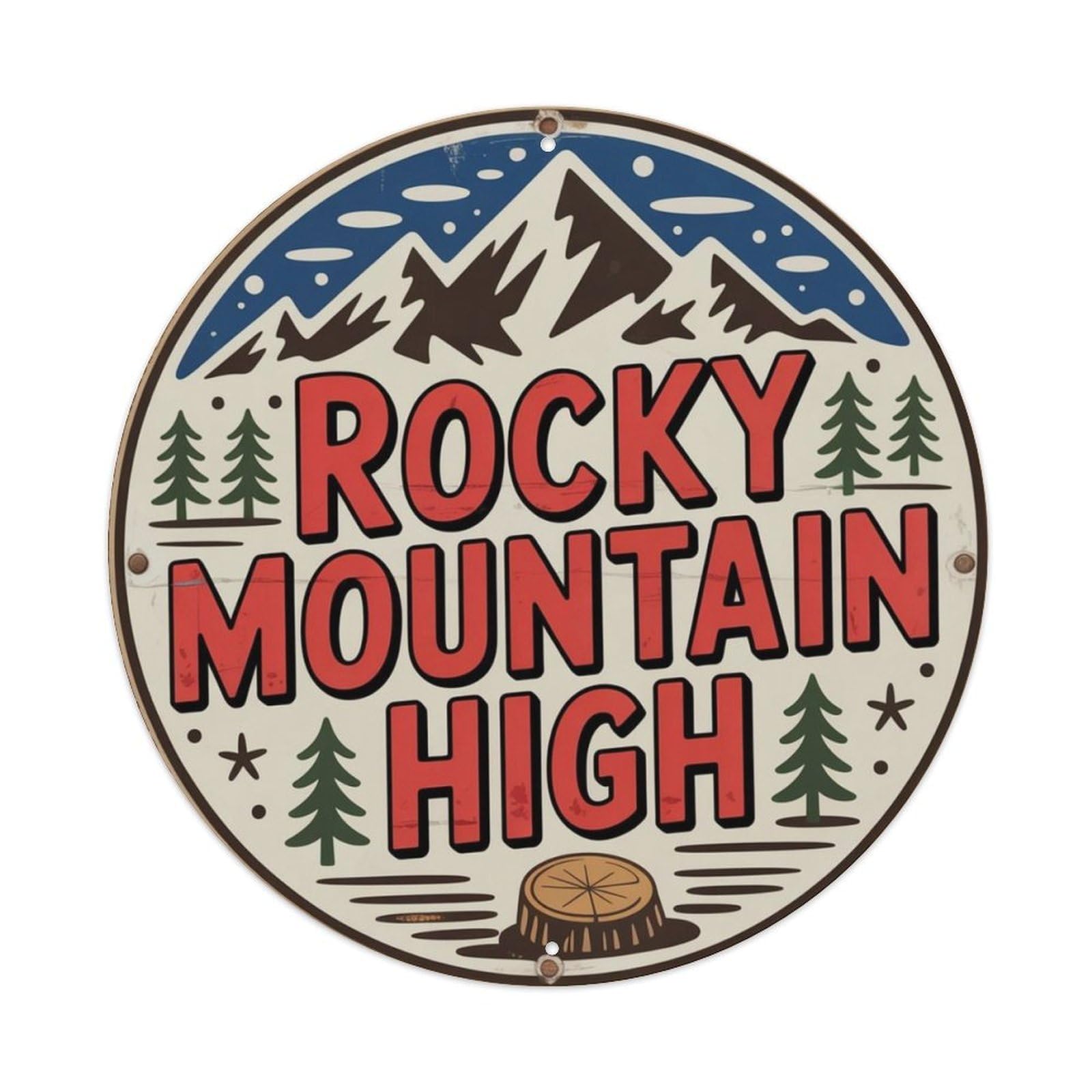 Colorado Rocky Mountain Metal Tin Sign Plaque