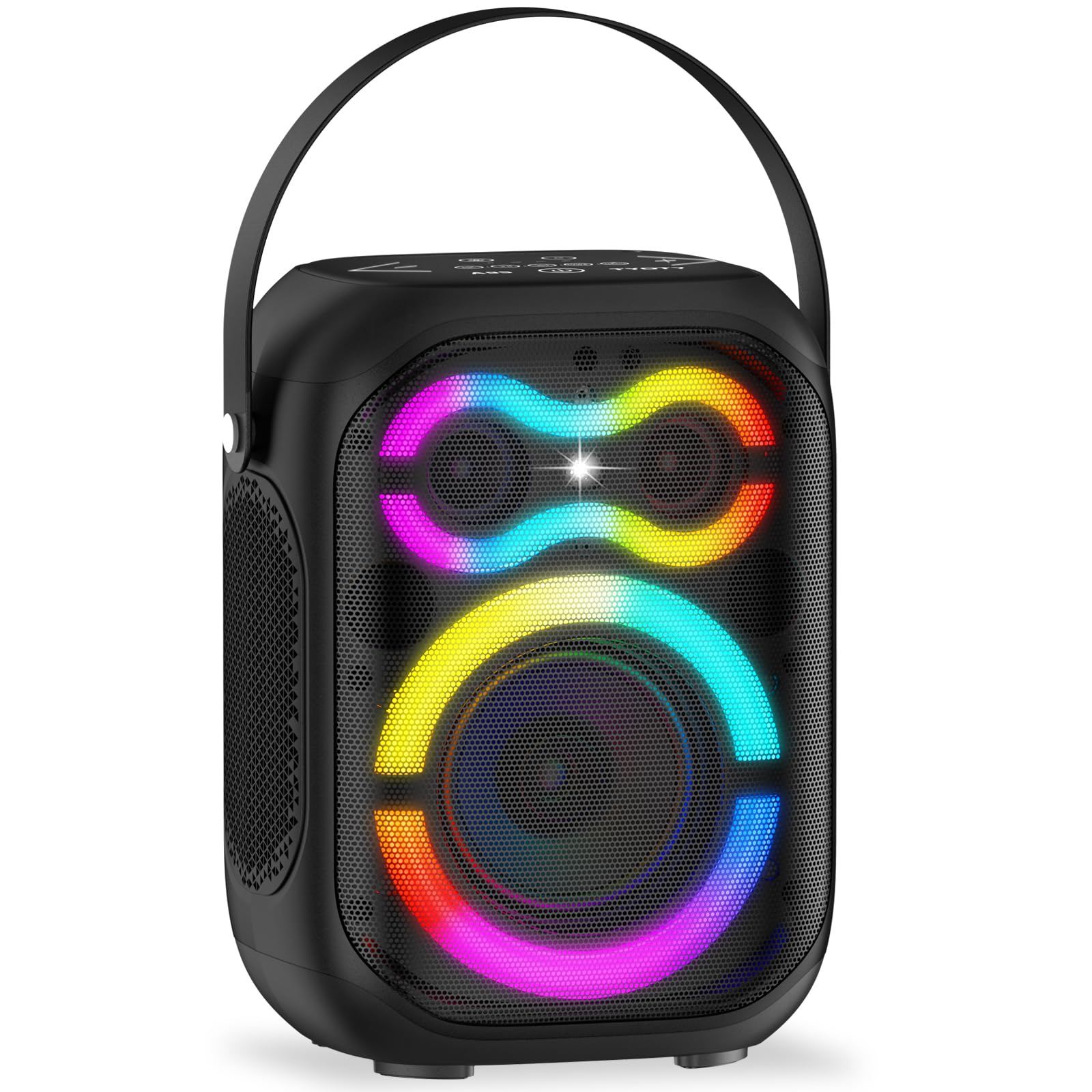 TYOTY TYOTYAltoparlanti portatili Bluetooth 80W grande potente wireless all'aperto forte stereo basso profondo Boombox TWS Home Party altoparlante con luci a LED del subwoofer