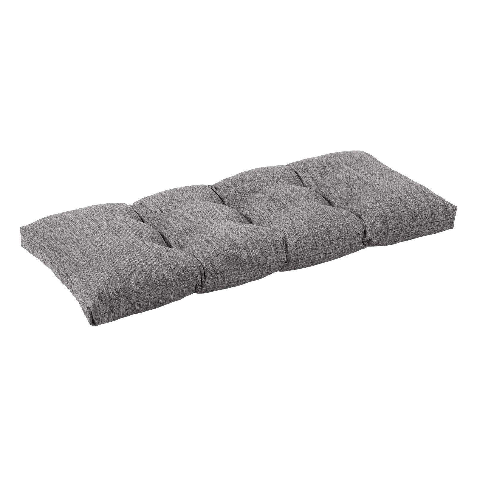 baibu 40 Inch Classic Solid Color Bench Cushion with Ties, Super Soft Indoor Outdoor Rectangle Bench Seat Cushion Standard Size Foam Pad with Non-Slip Mat - One Pad Only (Grey, 40x15x3in)