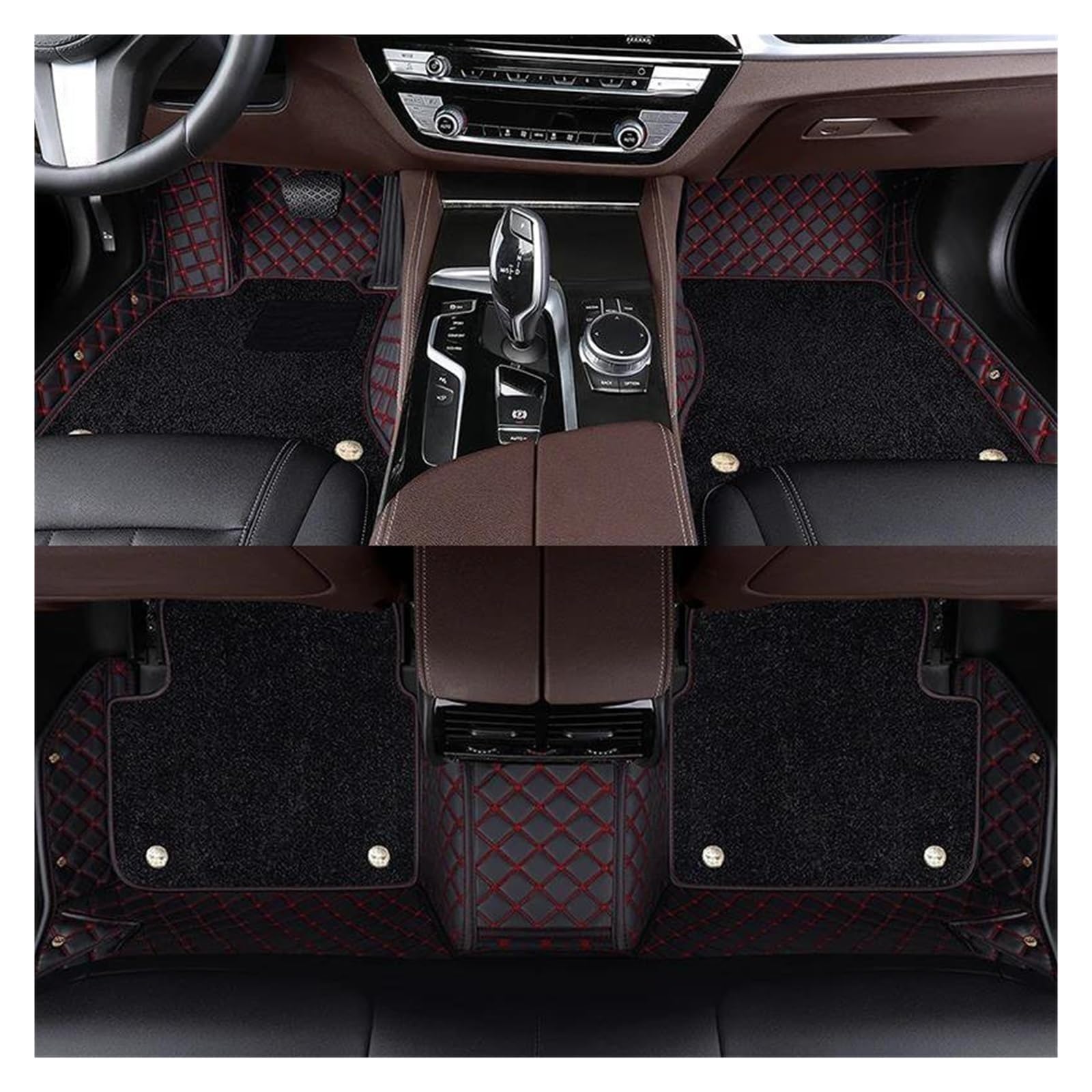 Tapis de sol voiture noir rouge sur mesure pour Chevy Orlando Aveo Malibu