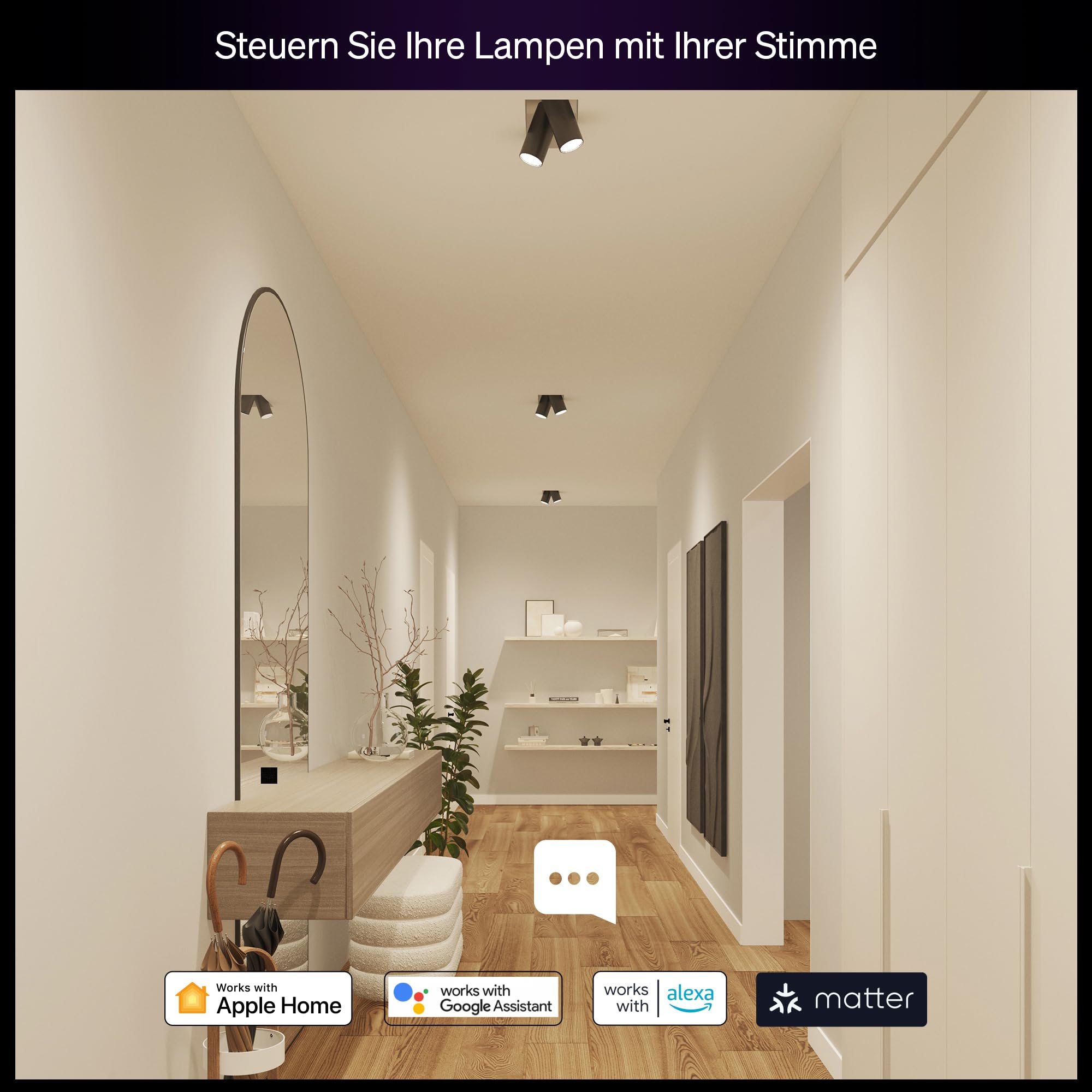 Philips Hue Essential Starter-Set: Bridge + 3 Essential GU10 Smart Leuchtmittel + Smart Button, White und Color Ambiance LED Licht, 2200-6500K, dimmbare LED Lampen, steuerbar mit Sprachassistenten