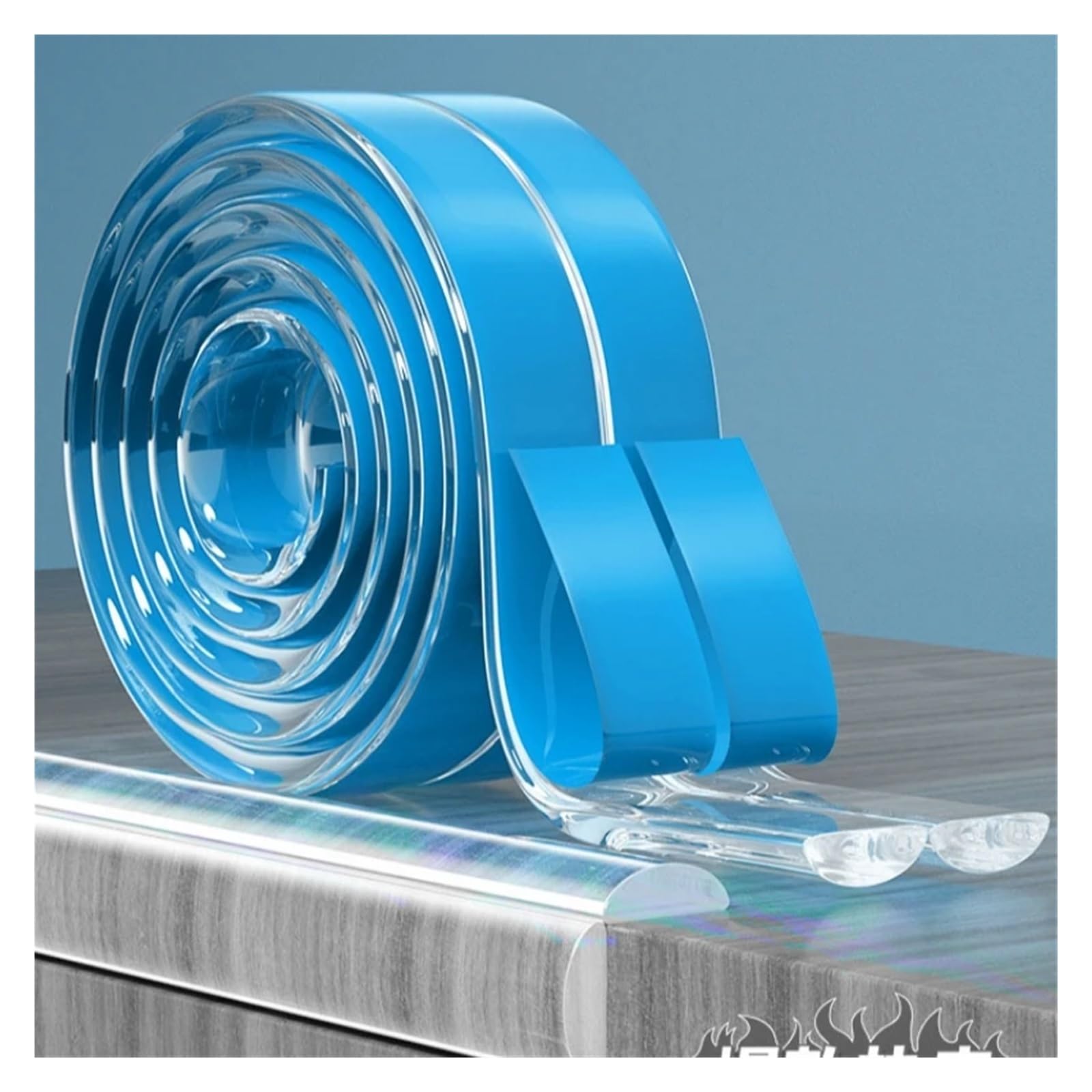 Paraspigoli per Bambini Bambini Blu Anti collisione Tavolo Angolo Cintura di Protezione Bambino Prevenire Collisione Trasparente Invisibile Autoadesivo Cintura di Sicurezza(GMY142-L-15MM-6M)