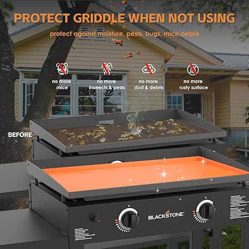 Miniatura 3 de Gladis - Tapete de silicona de 28 pulgadas para parrilla Blackstone, silicona de grado alimenticio militar mejorada, cubierta protectora de 28