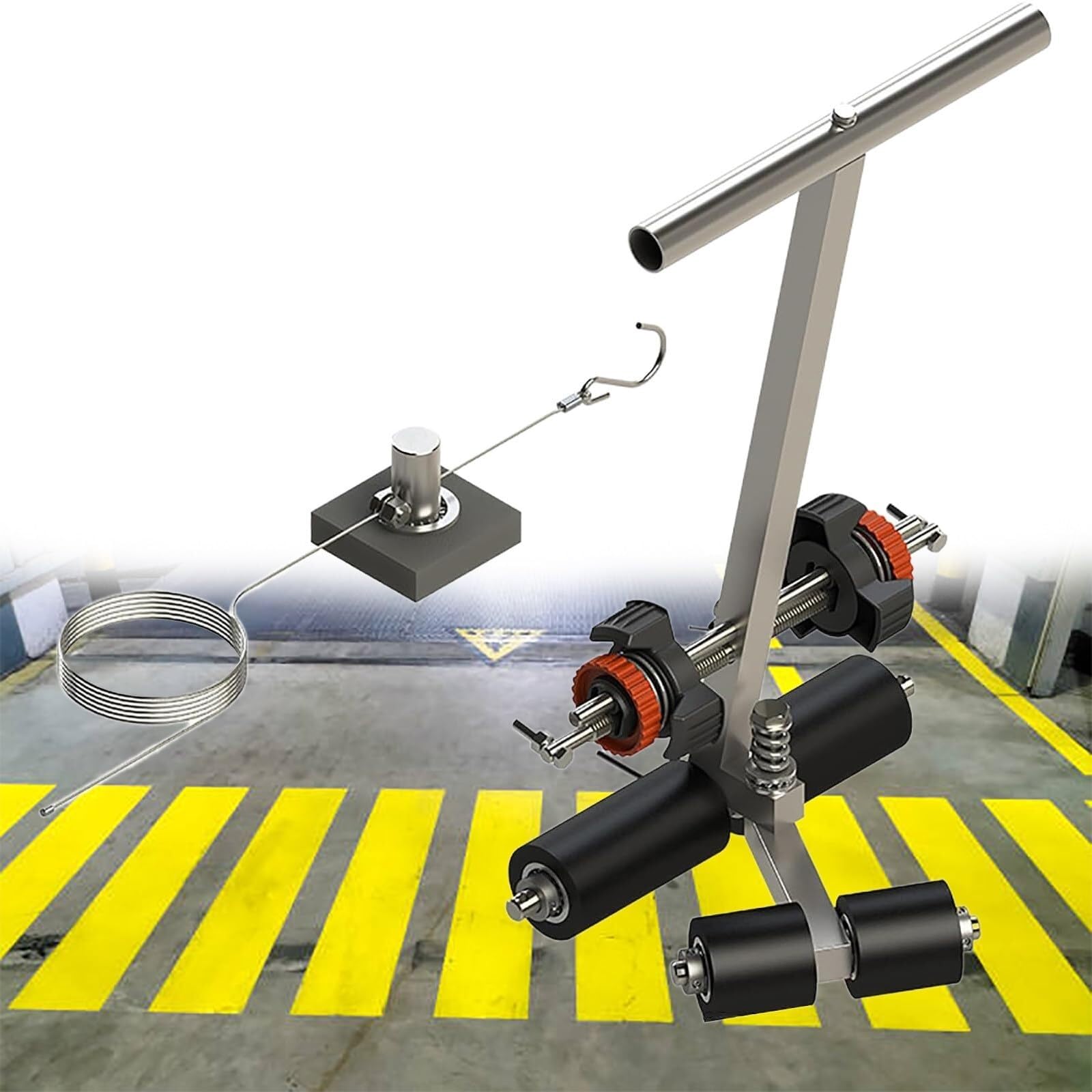 IUokLU Pushable Floor Tape Applicator for Court Line Marking - Ideal for Basketball, Gym, and Sports Fields
