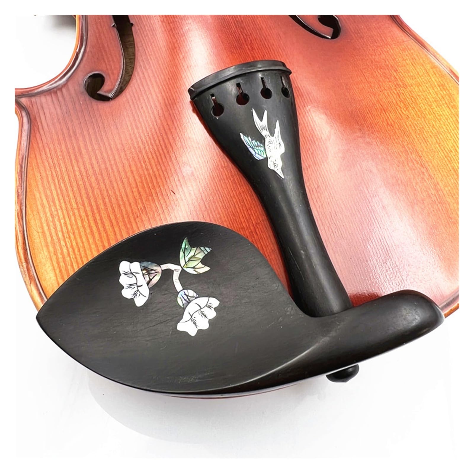 Violine Teile Professionelle Wirbel Saitenhalterstifte und Kinnhalter für 4/4-Violinen