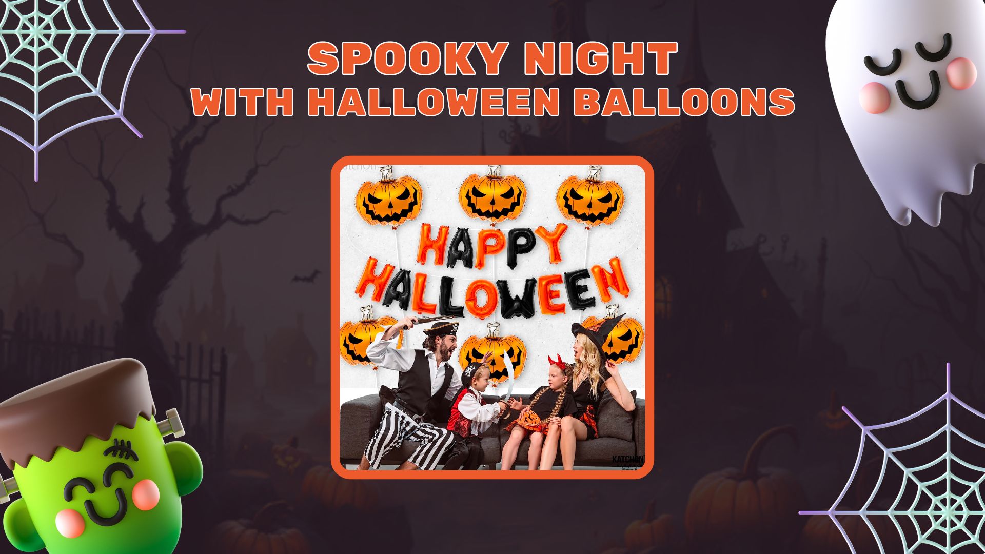 Ballons Gonflables Fantôme Halloween - Lot De 12 (6 X 40 Cm, 6 X 22 Cm) - Décoration Suspendue Pour Jardin, Maison - 7