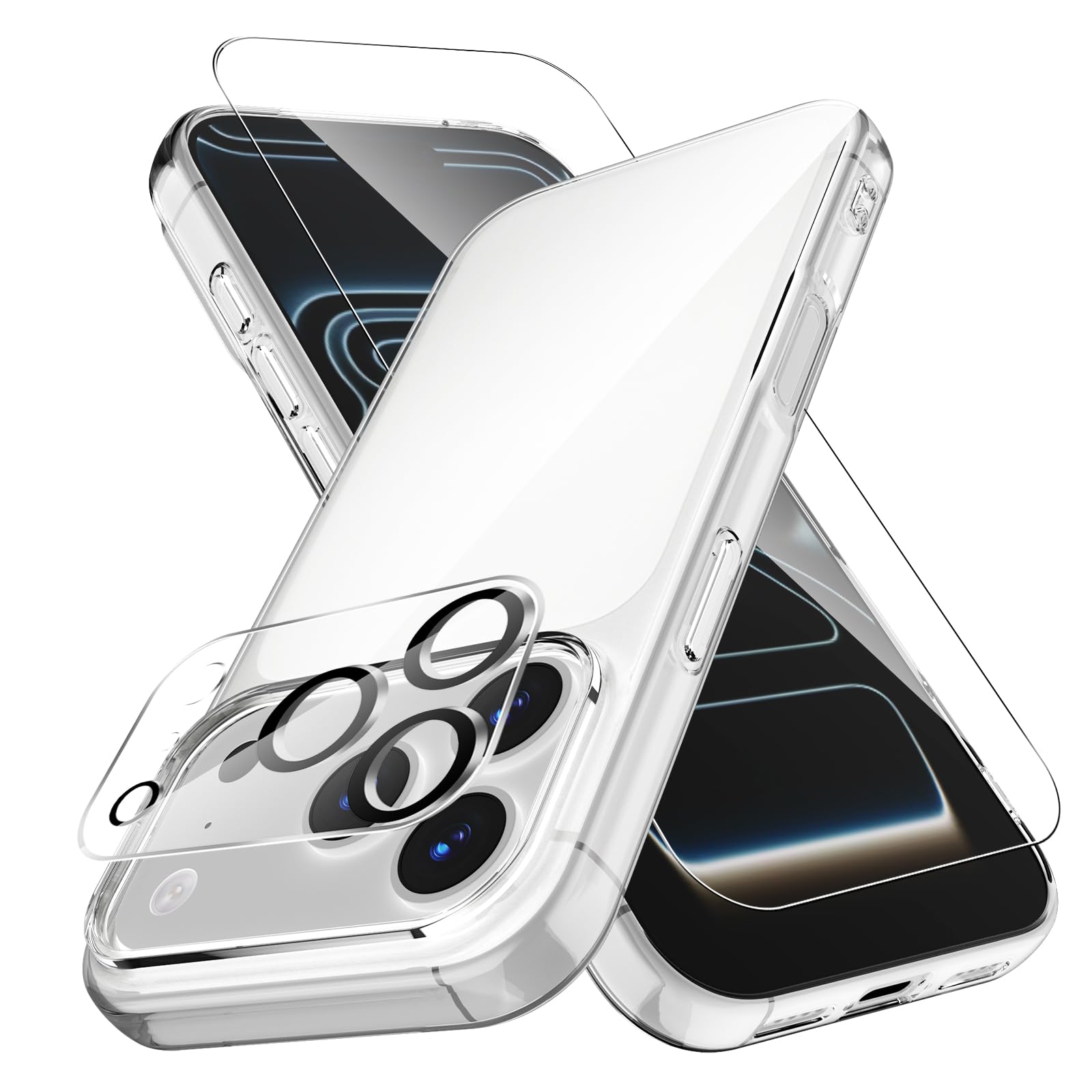 1+1+1セット】For iPhone 17 Pro ケース+ガラスフィルム+カメラ