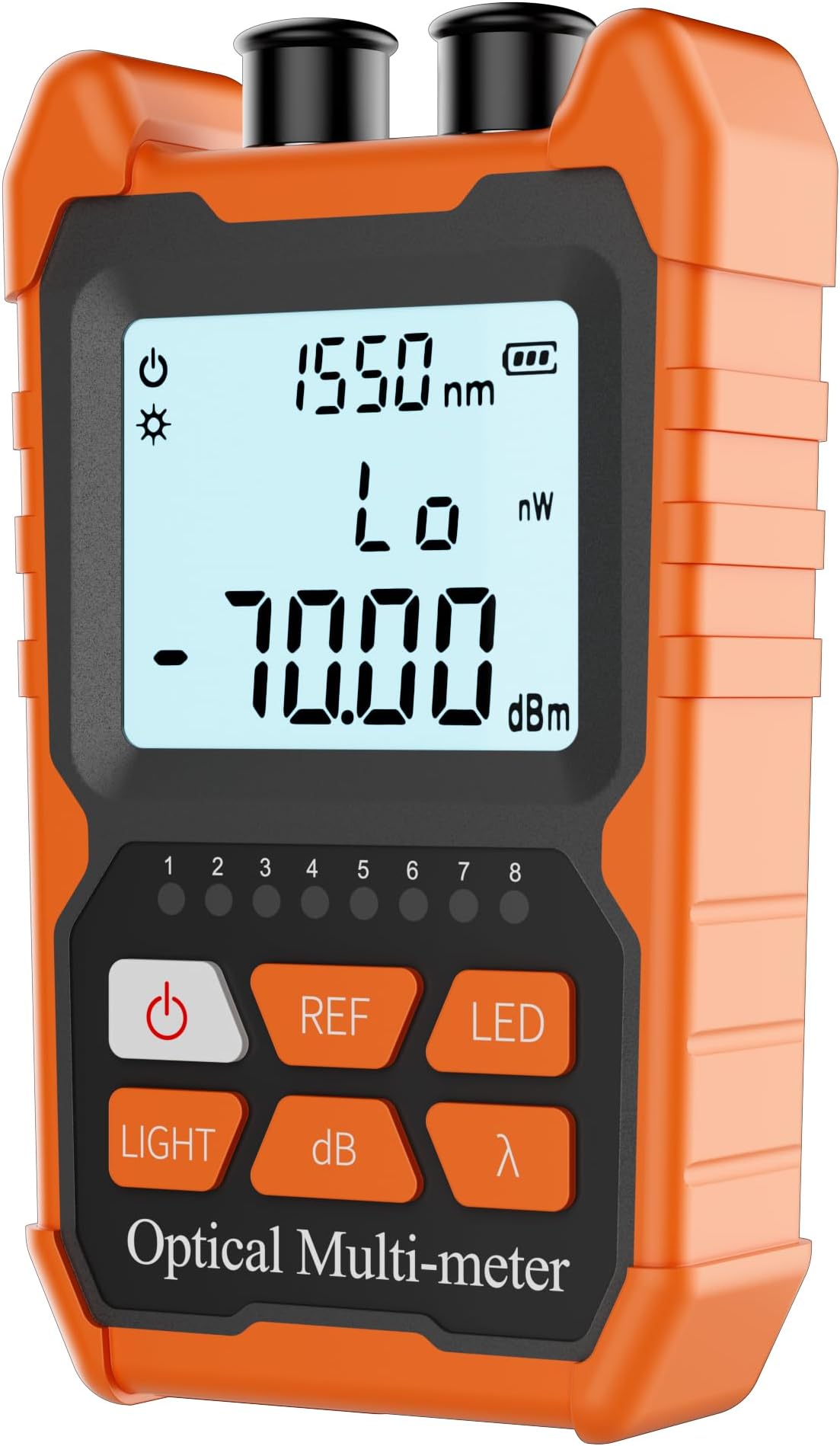 Optical Power Meter, Rechargeable OPM-VFL Fiber Optic Cable Tester, with 2mW Visual Fault Locator, Supporting RJ45 Testing, ST/FC/SC Universal Interface for Optical Measurement