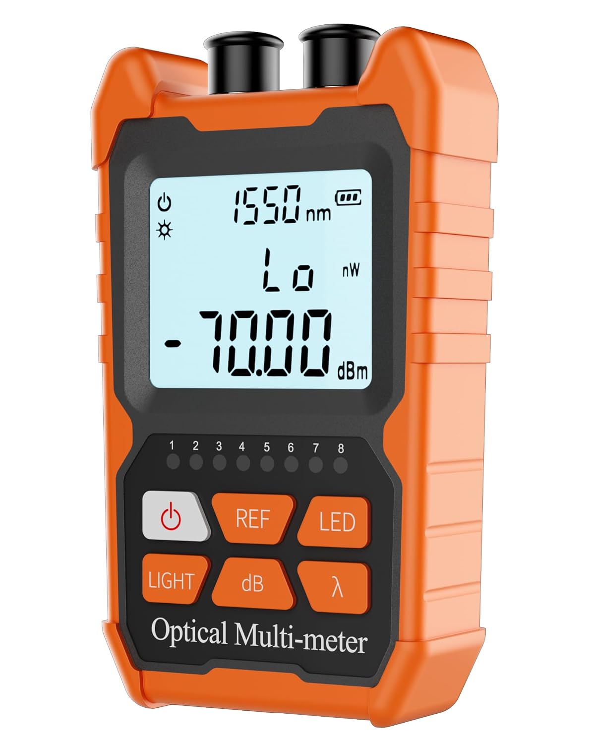 Optical Fiber Power Meter, with 2mW Visual Fault Locator, FC/SC/ST Interface, Portable OPM-VFL Fiber Optic Cable Tester, Supporting RJ45 Testing, Non-Rechargeable Needing Battery