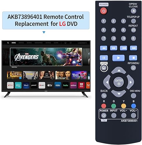 Miniatura 2 de PZL AKB73896401 - Mando a distancia de repuesto para LG para Blu-ray Disc reproductor de DVD BP350 BPM25 BPM35 BP550 BD640 BP145 BP155 BP175 BP255