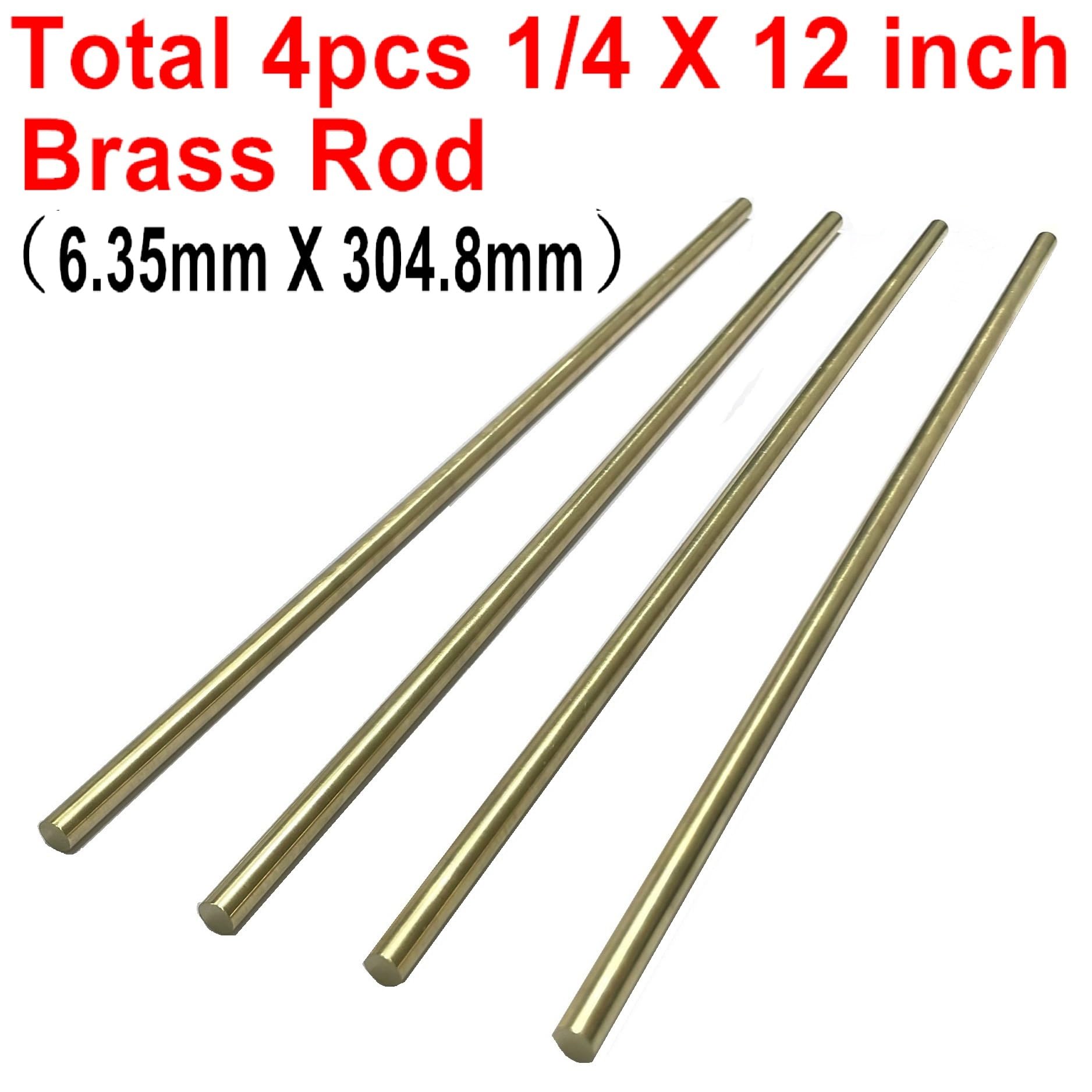 Brass Rods for Crafts - 1/4 x 12 Inch -2
