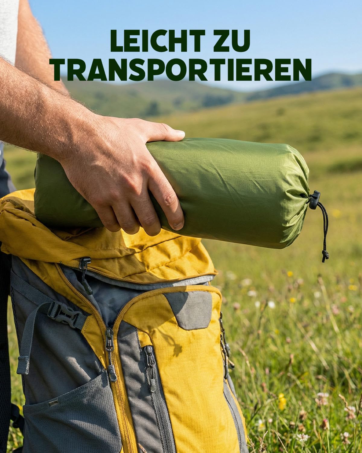 Camping Doppelt,Ultraleichte Isomatte Aufblasbar mit Integriertem Kissen & Fußpumpe, Kompakte Camping Schlafmatte Wasserdicht für Trekking, Backpacking, Reisen und Zelt,185 * 135 * 15(cm)