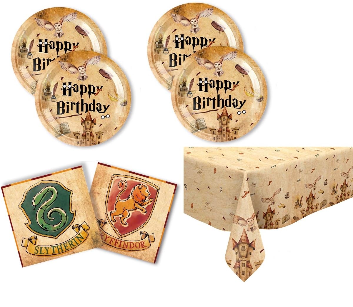 Magic Wizard, set di stoviglie per feste, set di stoviglie per feste di compleanno, stoviglie per bambini, compleanni e decorazioni da tavolo