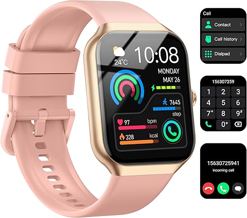 Montre connectée pour femme - Écran tactile HD - 1,96" - Avec fonction téléphone