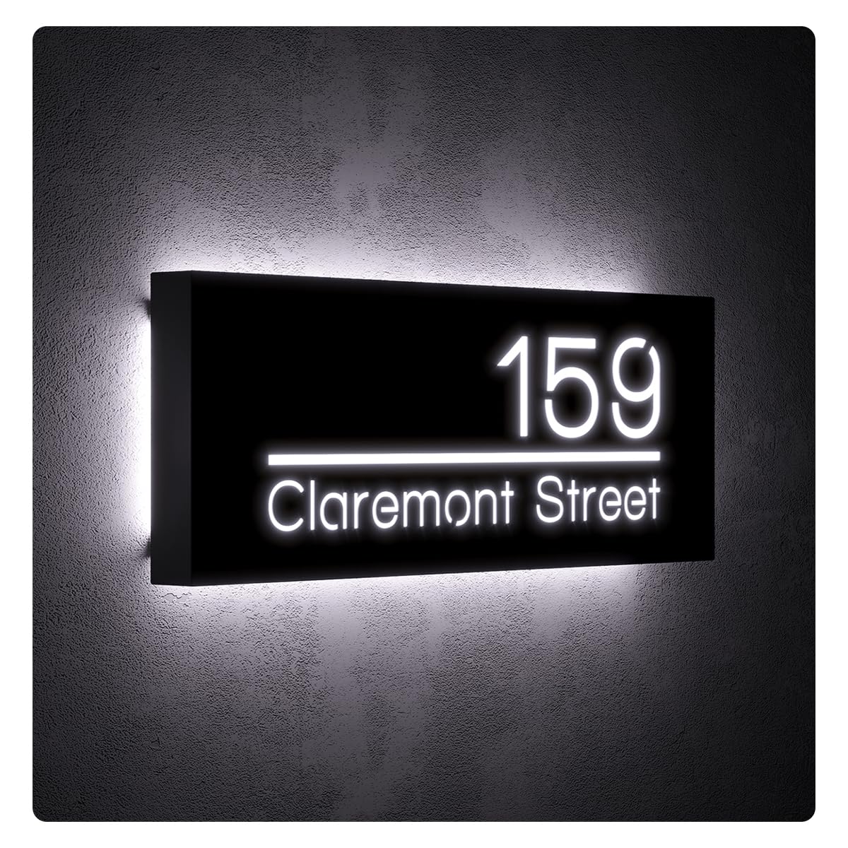 Grotrevleg 30x15cm Illuminated Address Plaque