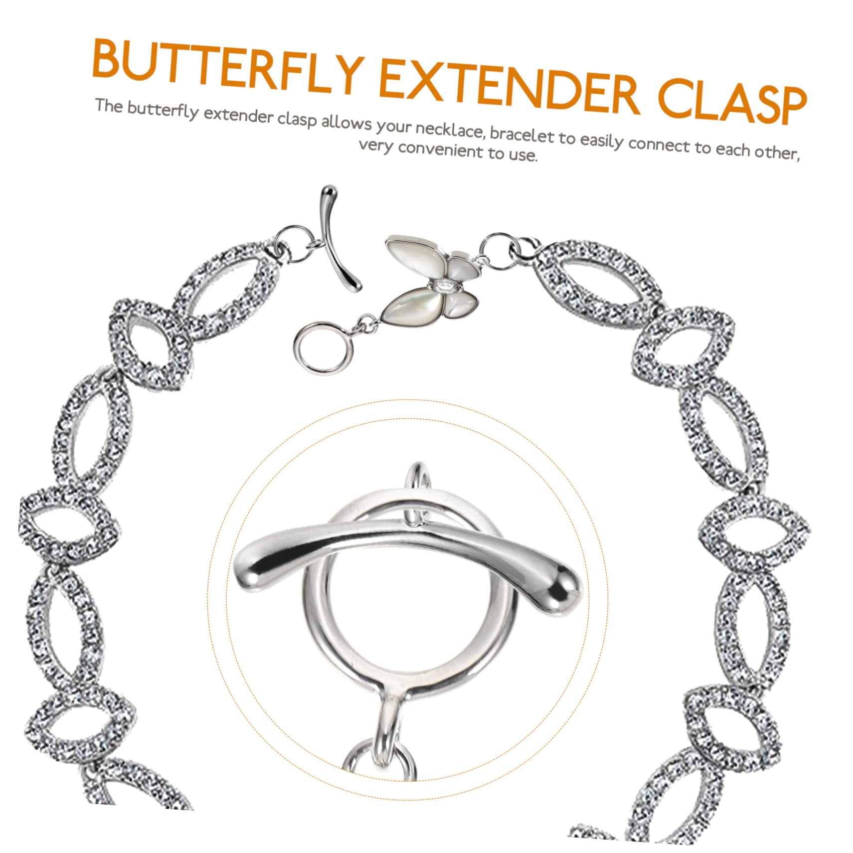TEHAUX 10piezas Extensores De Cadena Cierres De Conectores De Joyas Para y Pulseras Accesorios De