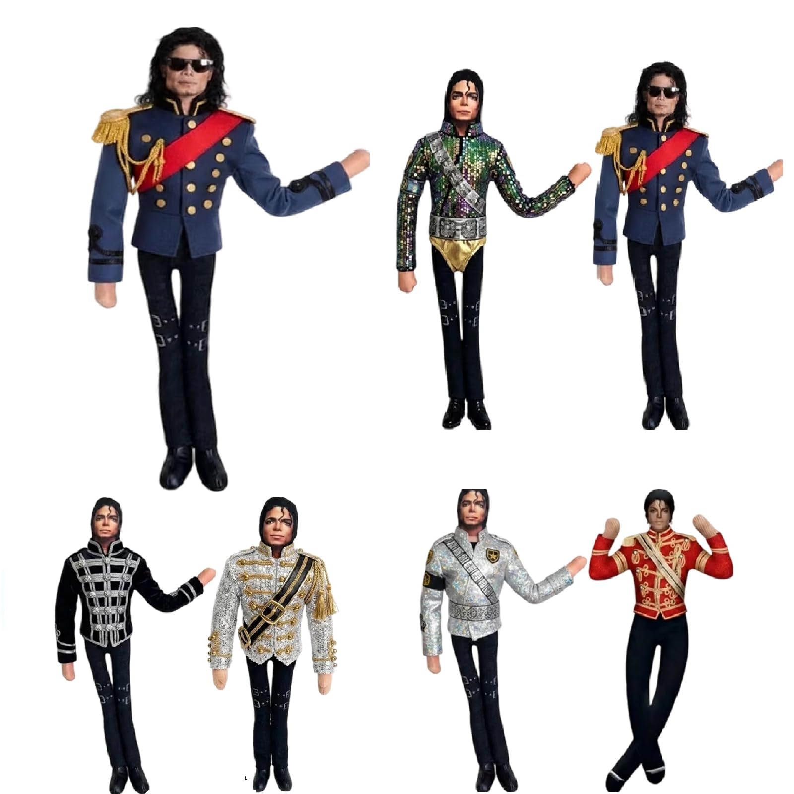 Michaell Plush Pillow King of Pop Music Classic Dolls Action Figure Toy (F)