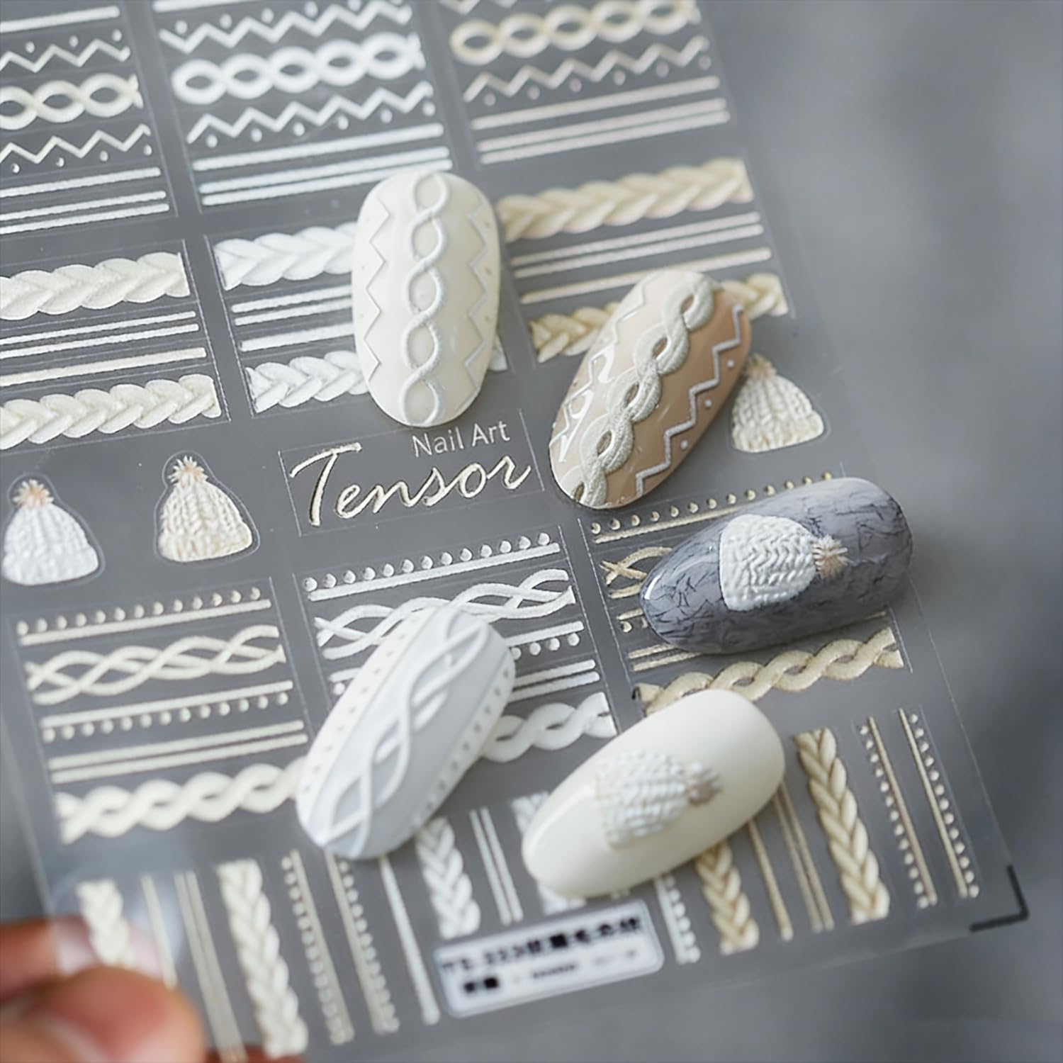 Nagelsticker Winter, 5D Weihnachten Nail Art Sticker Selbstklebend Schneeflocke Winter Nagelaufkleber Christmas Nagel Sticker NagelDesign DIY Nageldesign Zubehör(1Blatt)