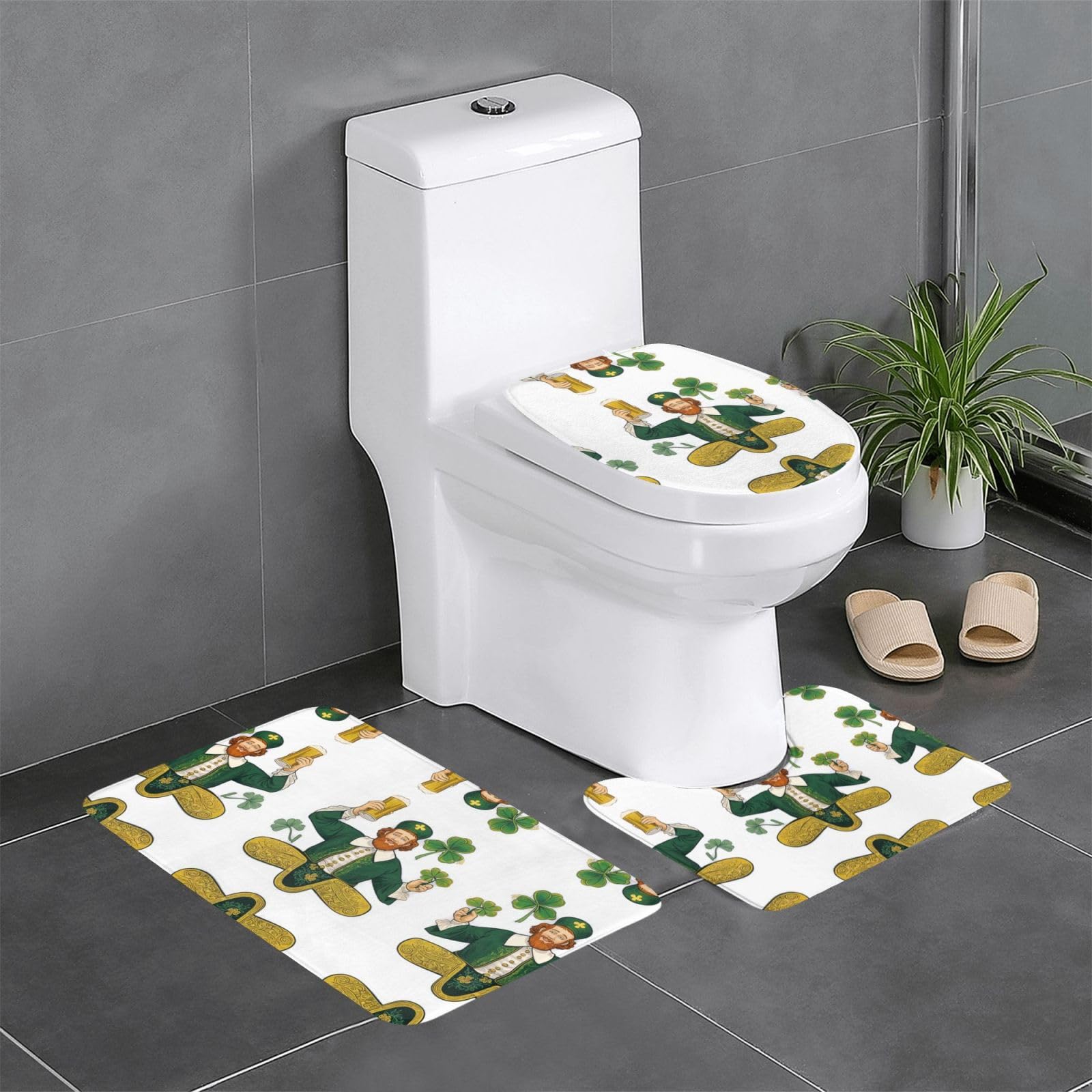 Tapis de salle de bain antidérapant lot de 3 pour éviter les glissades