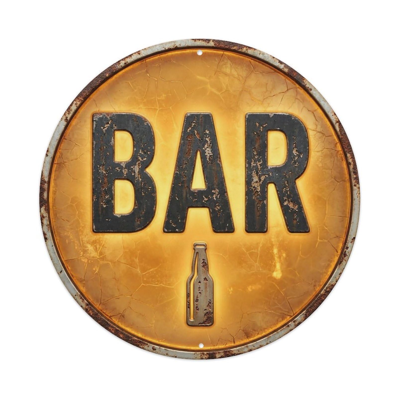 Vintage Beer BAR Amber Resin Retro for Pub Vintage Metal Tin Sign Plaque Wall Decor for Cafe, Club Bar, Office, Garden Metal Poster 8x8Inch