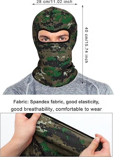 Miniatura 5 de Syhood 6 Pcs Face Balaclava Cover Winter Windproof Mask Full Face Cover Polyester Ice Silk UV Protection for Outdoor Sports