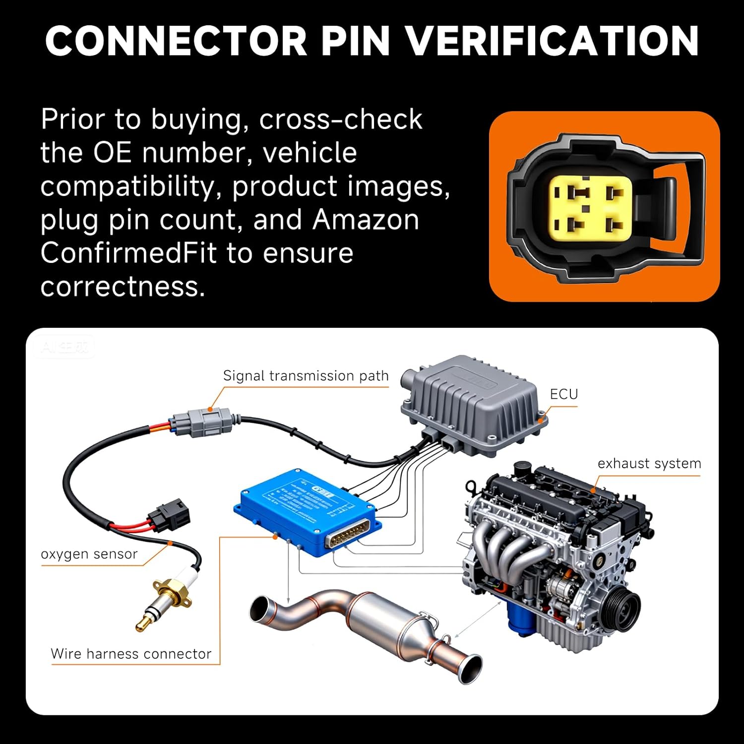 " VEIFNIY Upstream & Downstream Oxygen Sensor Set|Direct Replacement for OE 234-4587| Compatible with Chrysler, for Dodge, for Jeep V6 2.7L-4.0L & V8 4.7L-6.1L 2001-2010 Models-INCLUDES GLOVES "