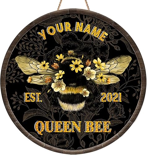 Artsy Woodsy Placa de pared personalizada de madera de abeja de miel, regalos para apicultores, letrero de granja de abejas, letrero de abeja,
