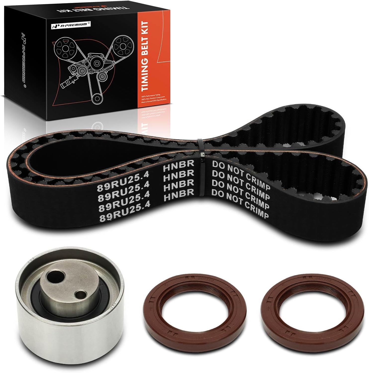 A-Premium Engine Timing Belt Kit Compatible with Geo Metro & Pontiac Firefly & Suzuki Swift, 1995 1996 1997-1.3L