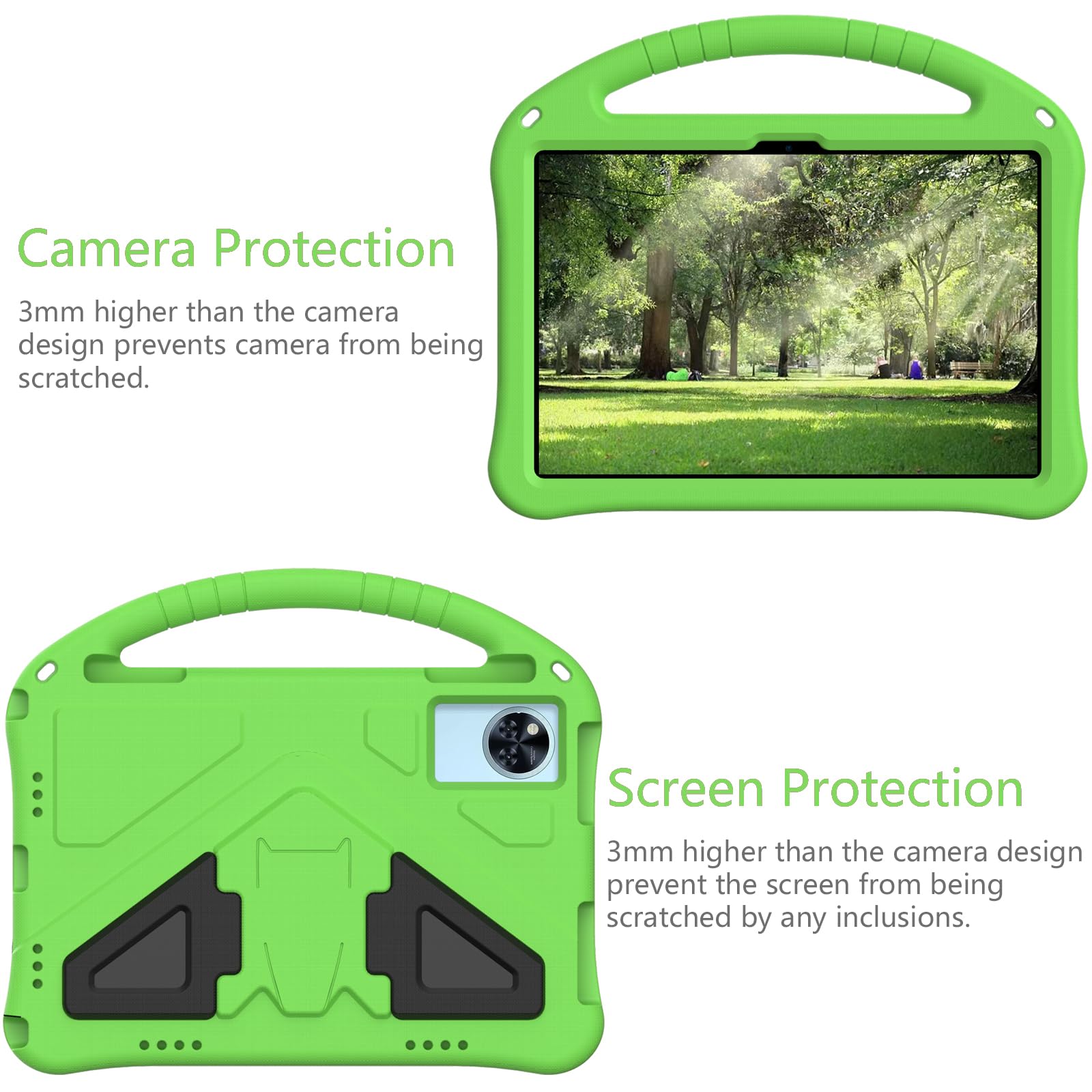 Custodia per tablet per bambini Doogee U11 Pro 11 pollici 2025 - Custodia protettiva resistente e leggera in EVA antiurto per U11 2025 (verde)