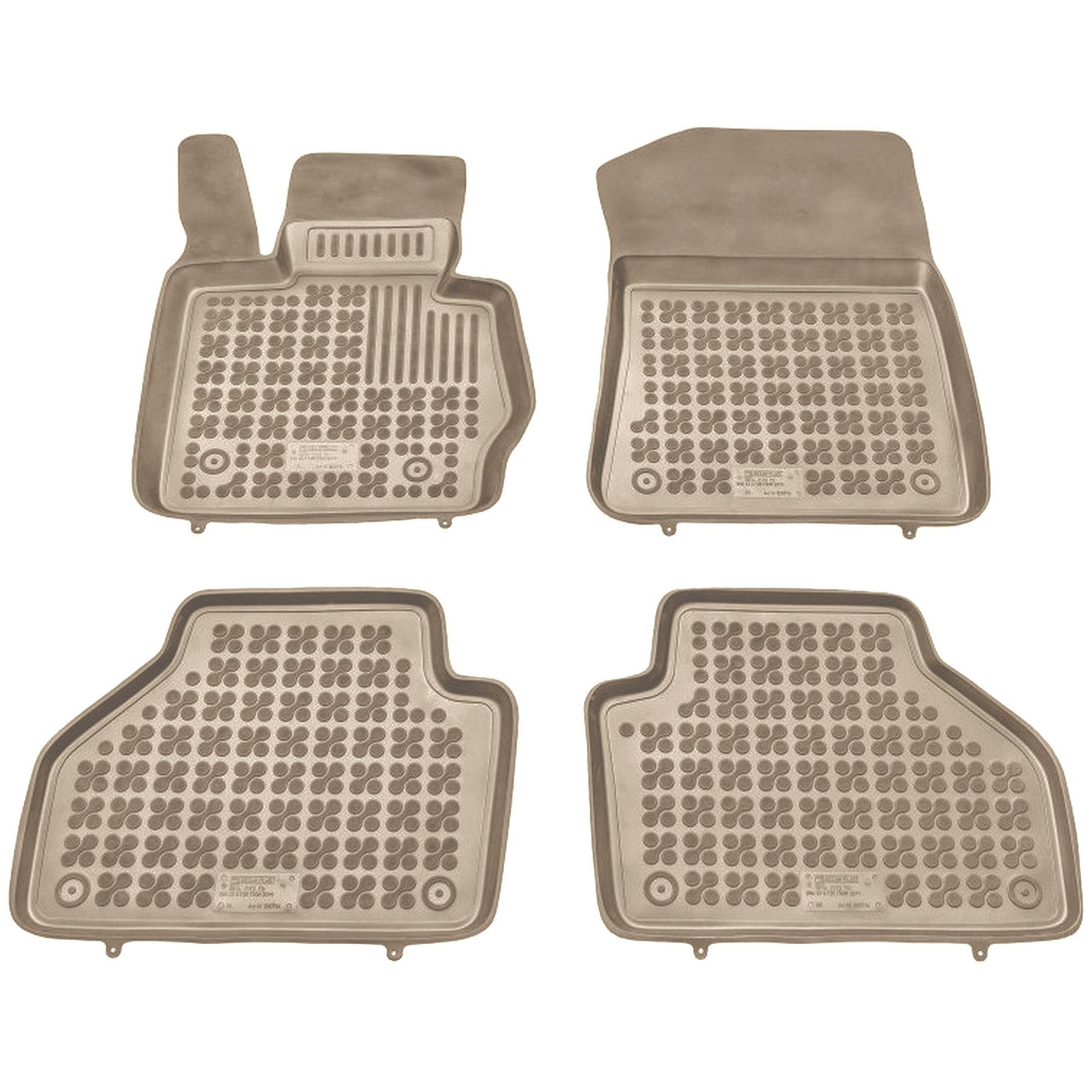 MOTOS Beige Alfombrillas de goma adecuado para BMW X4 F26 2014-2018 Mejora la comodidad de tus viajes con la alfombrilla antideslizante para coche - alfombrillas para coche para todo tipo de clima, pr
